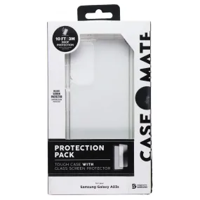Case-Mate Protection Pack Case   Glass for Samsung Galaxy A03s - Clear Clear Frame Modern Style