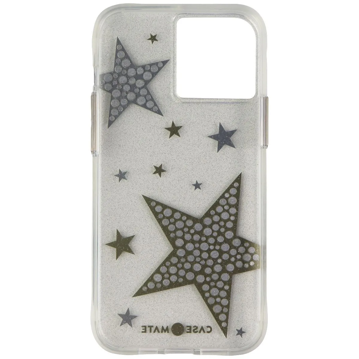 Marble finish Case-Mate Sheer Superstar Case for iPhone 13 Pro Max - Clear/Rhinestone Stars