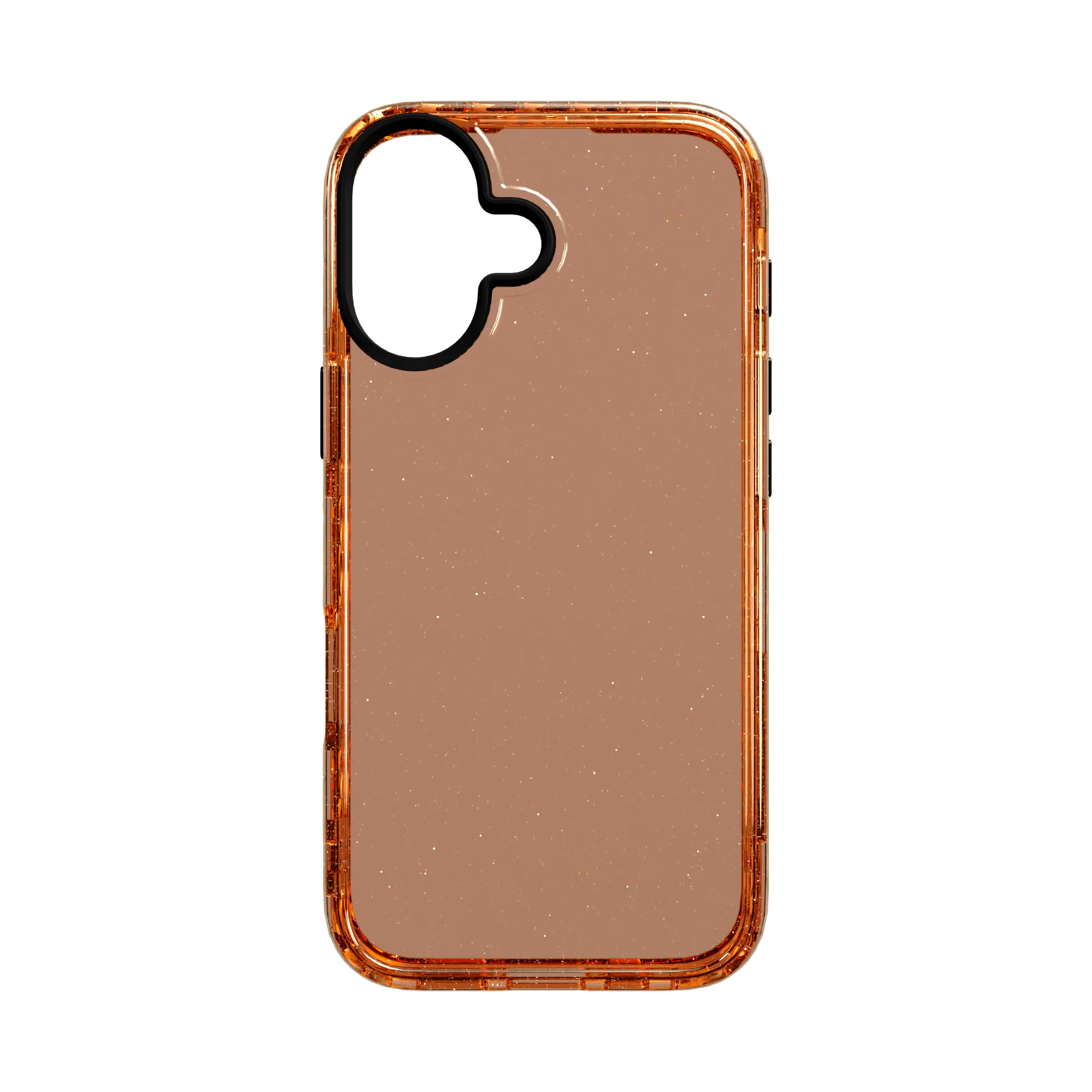Perfect Fit Smooth Grip Slim TPU Glitter Case for Apple iPhone 16 | Peach Fuzz Sparkle | Altitude Series