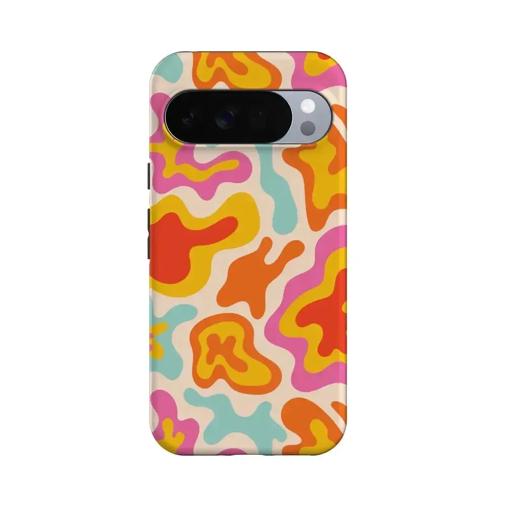 Tropical Color Splash | Abstract Retro Google Pixel Case Luxury Pattern Ergonomic Feel