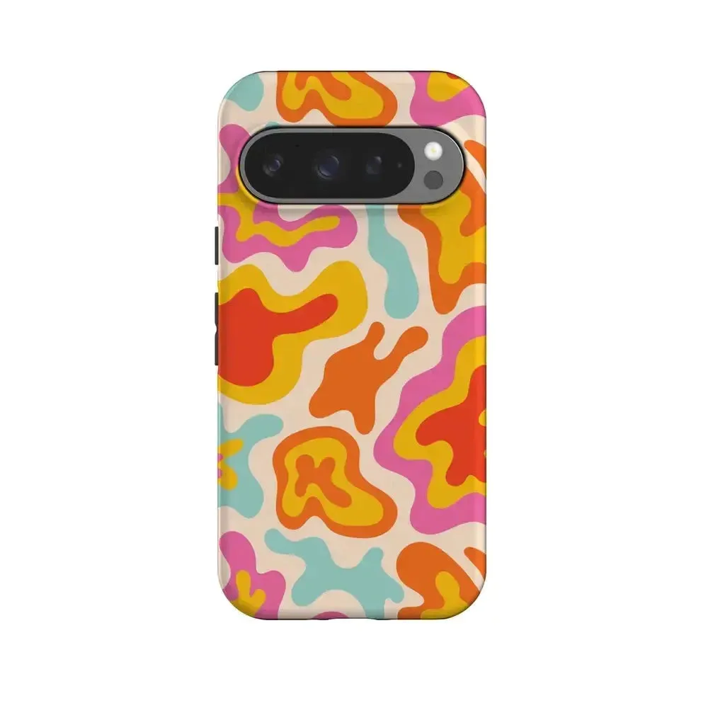 Tropical Color Splash | Abstract Retro Google Pixel Case Durable Coating Casual Wear