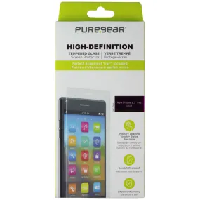 PureGear High-Definition Tempered Glass for Apple iPhone 15 Pro Max Scratch Proof Screen Armor Shield Elite Plus