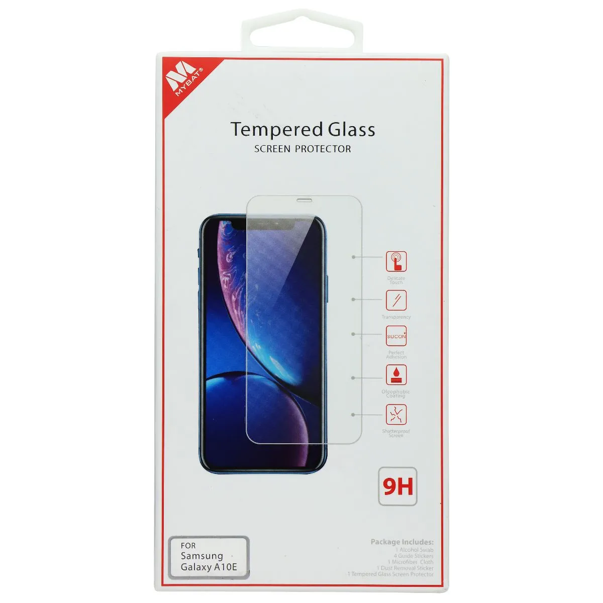Bubble Free Guard MyBat Tempered Glass Screen Protector for Samsung Galaxy A10E - Clear