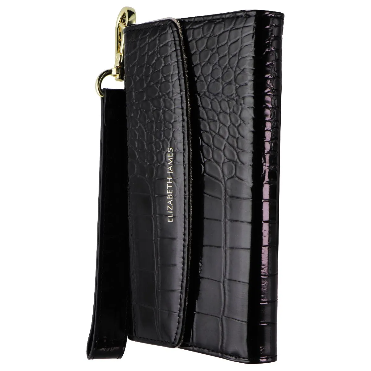 Modern Edge Practical Accessory Elizabeth James Wristlet Folio for MagSafe for Apple iPhone 15 Pro - Black Croc