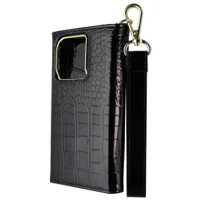 Soft Feelings Elizabeth James Wristlet Folio for MagSafe for Apple iPhone 15 Pro - Black Croc