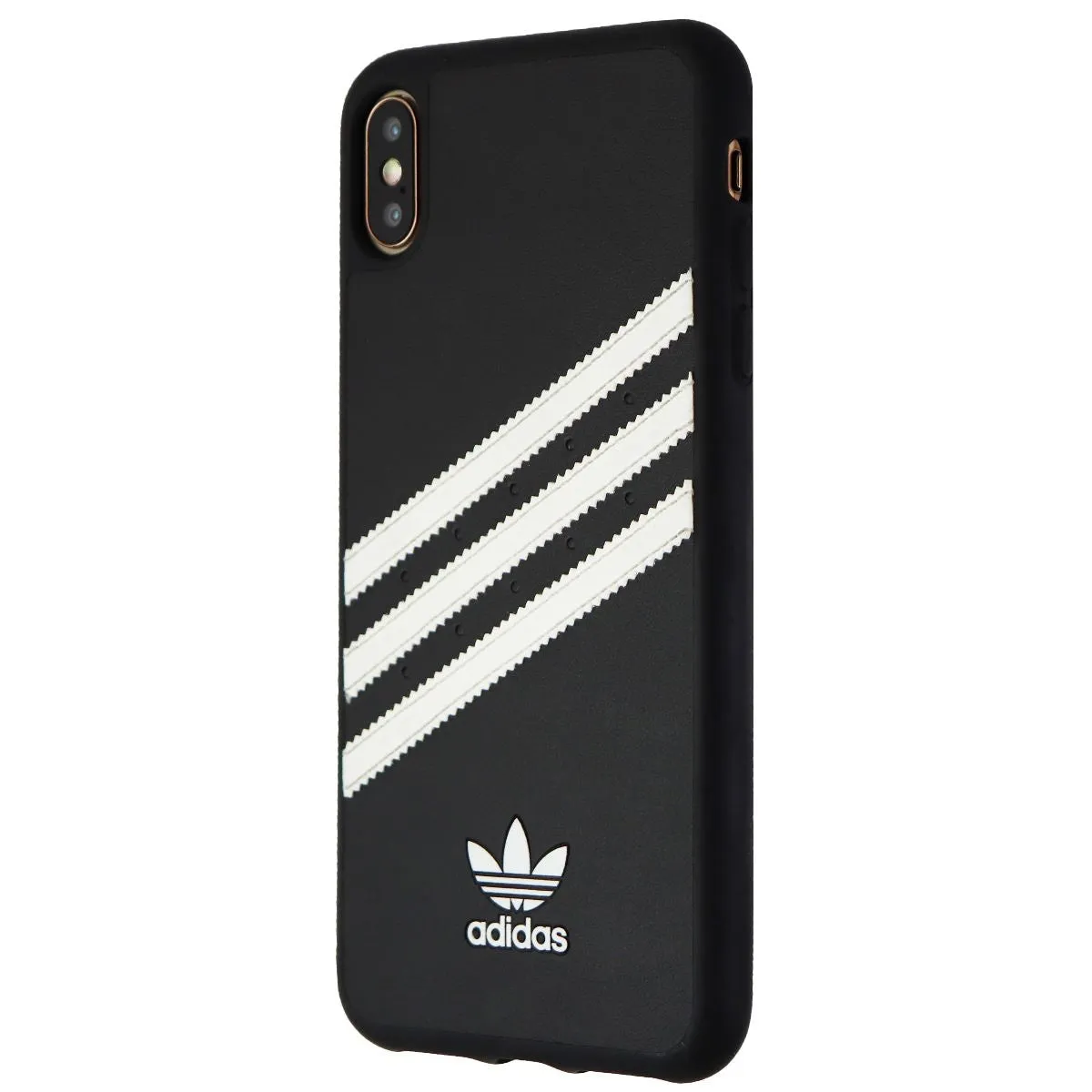 Adidas 3-Stripes Hybrid Case for Apple iPhone Xs Max - Black/White Stripes Stylish Cover Luxury Coating
