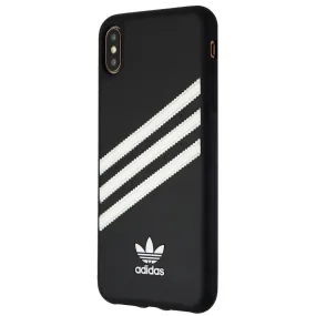 Adidas 3-Stripes Hybrid Case for Apple iPhone Xs Max - Black/White Stripes Stylish Cover Luxury Coating