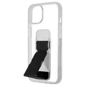 CLCKR Stand & Grip Series Hard Case for Apple iPhone 14 - Clear/Black Universal Design Flexible Layer Design
