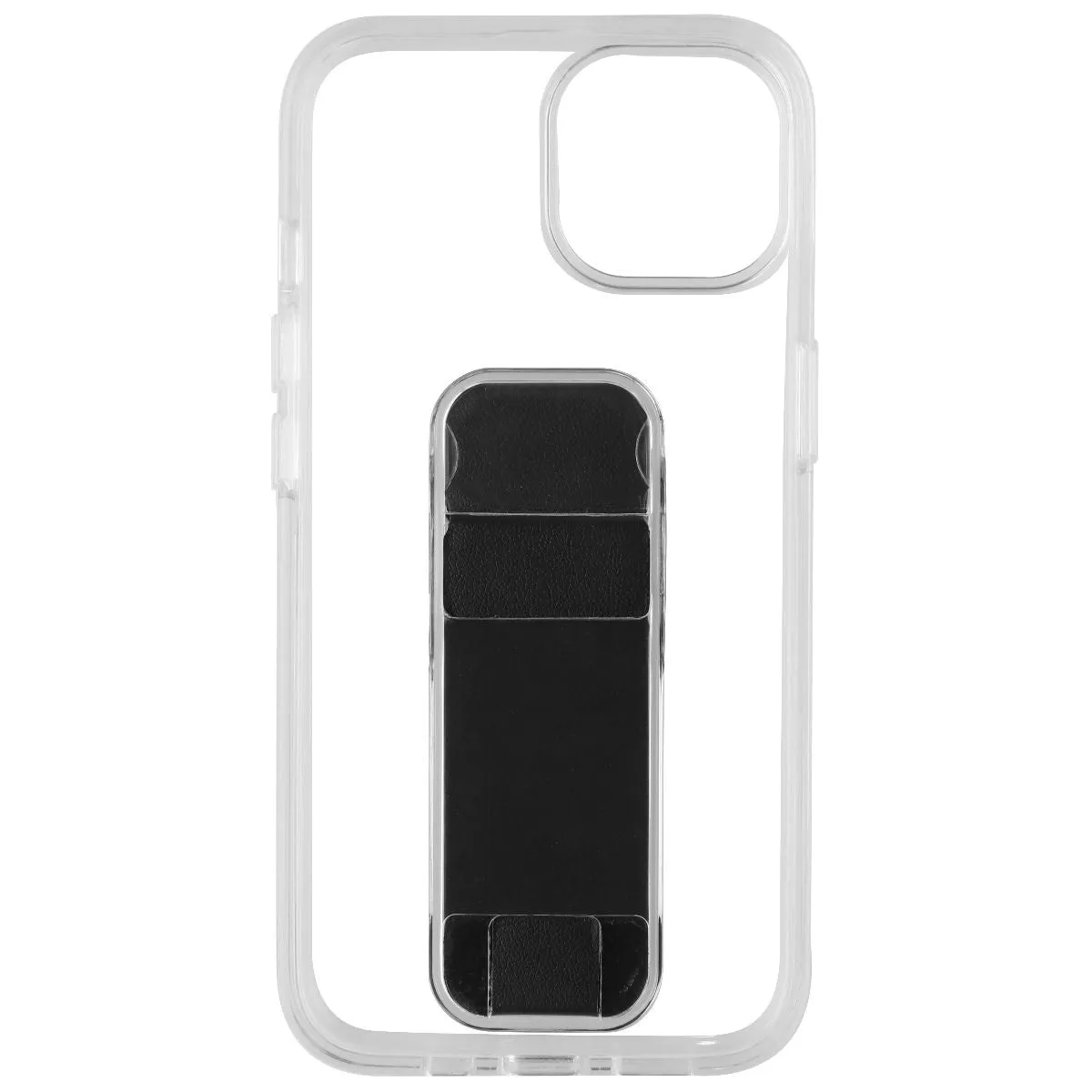 Flexible Fit CLCKR Stand & Grip Series Hard Case for Apple iPhone 14 - Clear/Black