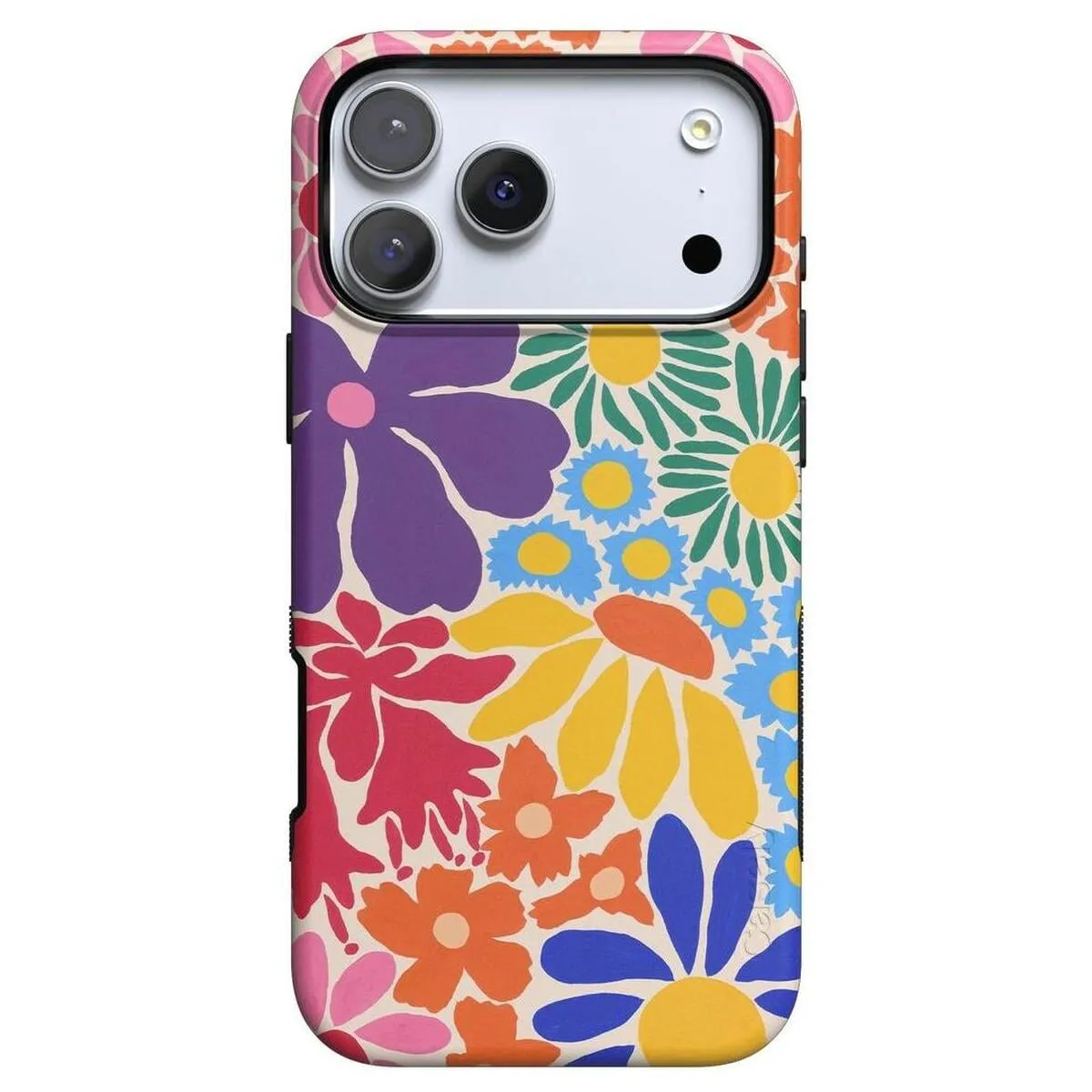 dust protection Glossy Look Flower Patch | Multi-Color Floral Case