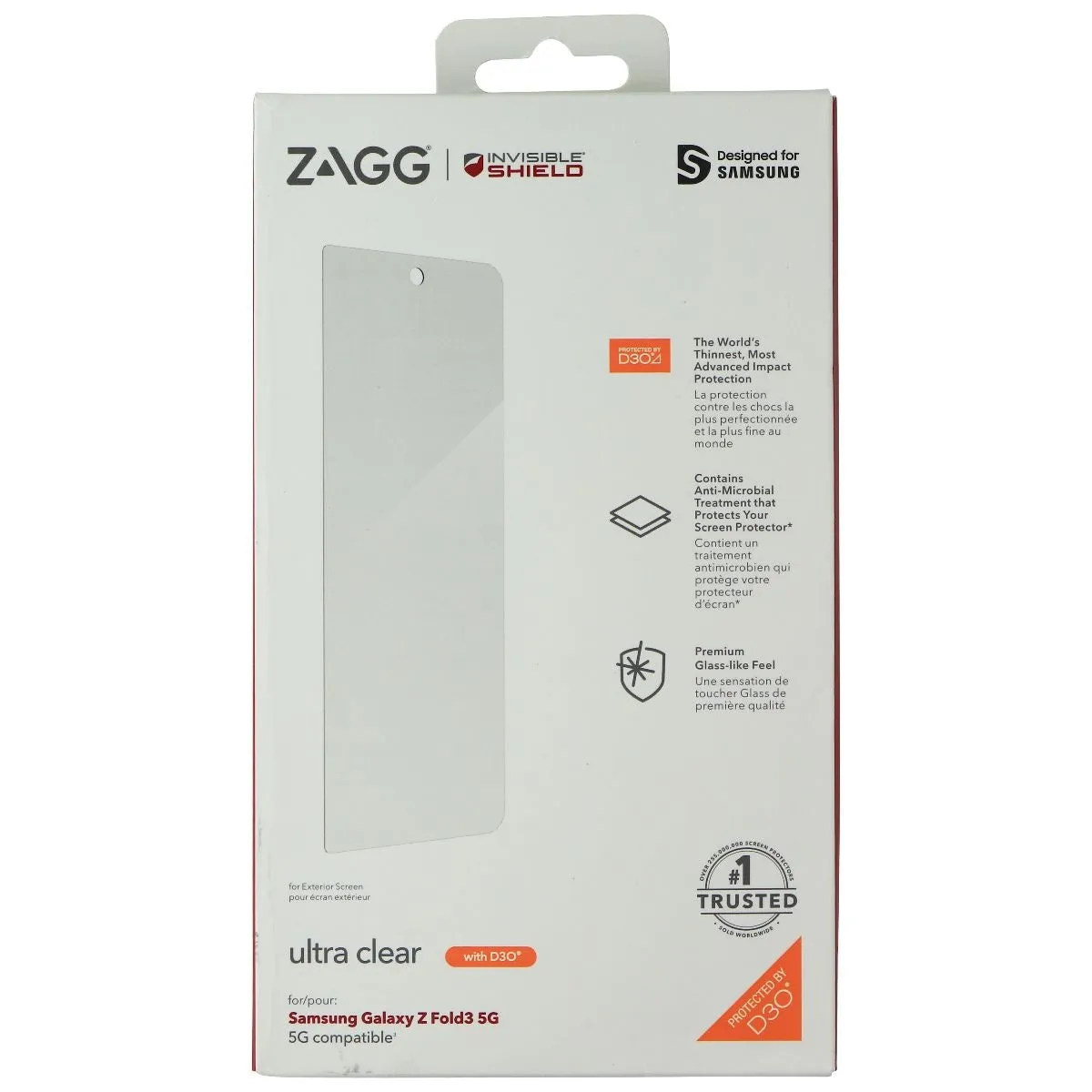 ZAGG InvisibleShield Ultra Clear Screen Protector for Samsung Galaxy Z Fold3 5G HD Protection Guard
