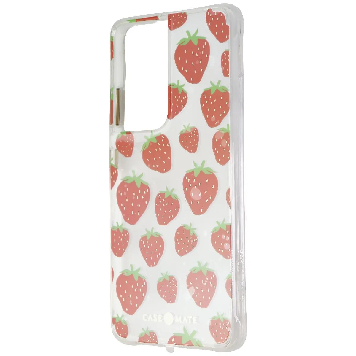 Case-Mate Prints Series Case for Samsung Galaxy S21 Ultra 5G - Strawberry Jam Textured Finish Matte Pattern Layer