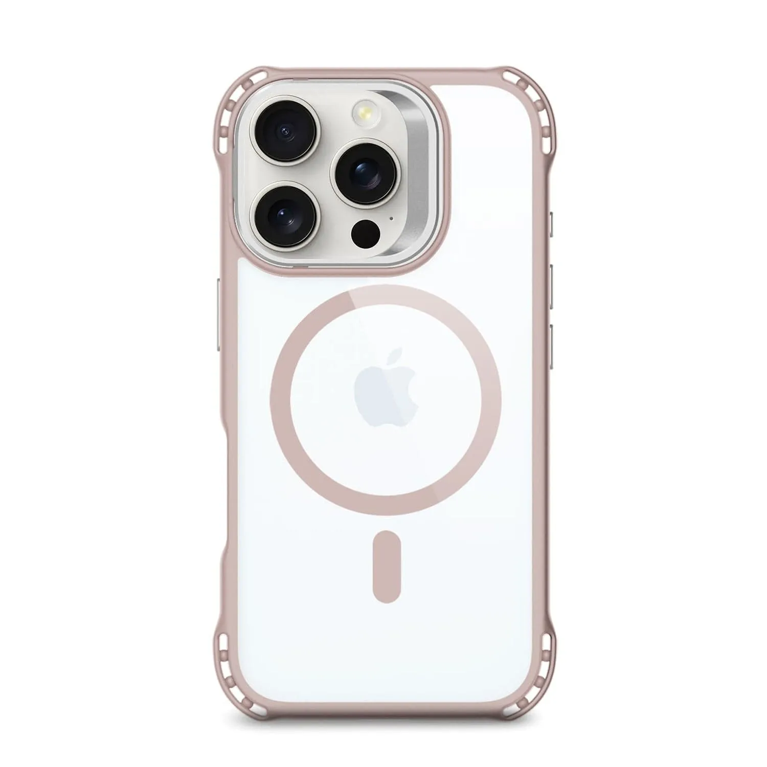 High-End Detail Simple Style iPhone 16 Pro Max Clear Kickstand Case - Anti-Slip, Rugged, MagSafe | Venture Series