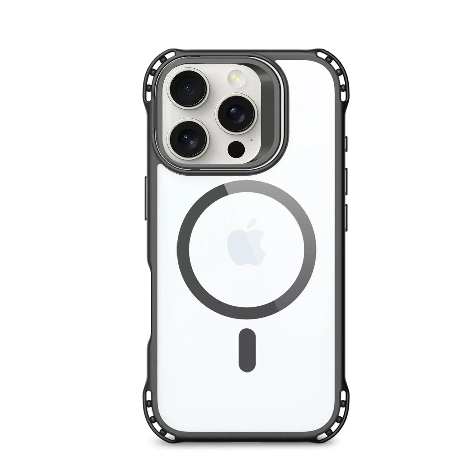 Creative Pattern Stylish Texture iPhone 16 Pro Max Clear Kickstand Case - Anti-Slip, Rugged, MagSafe | Venture Series