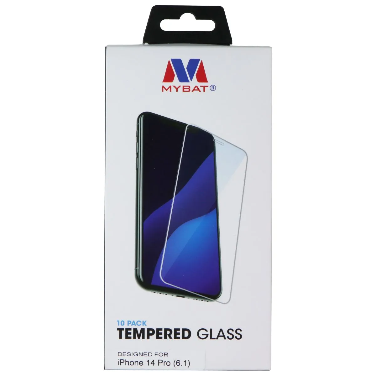 MyBat 10-Pack of Tempered Glass for Apple iPhone 14 Pro - Clear senior phone guard