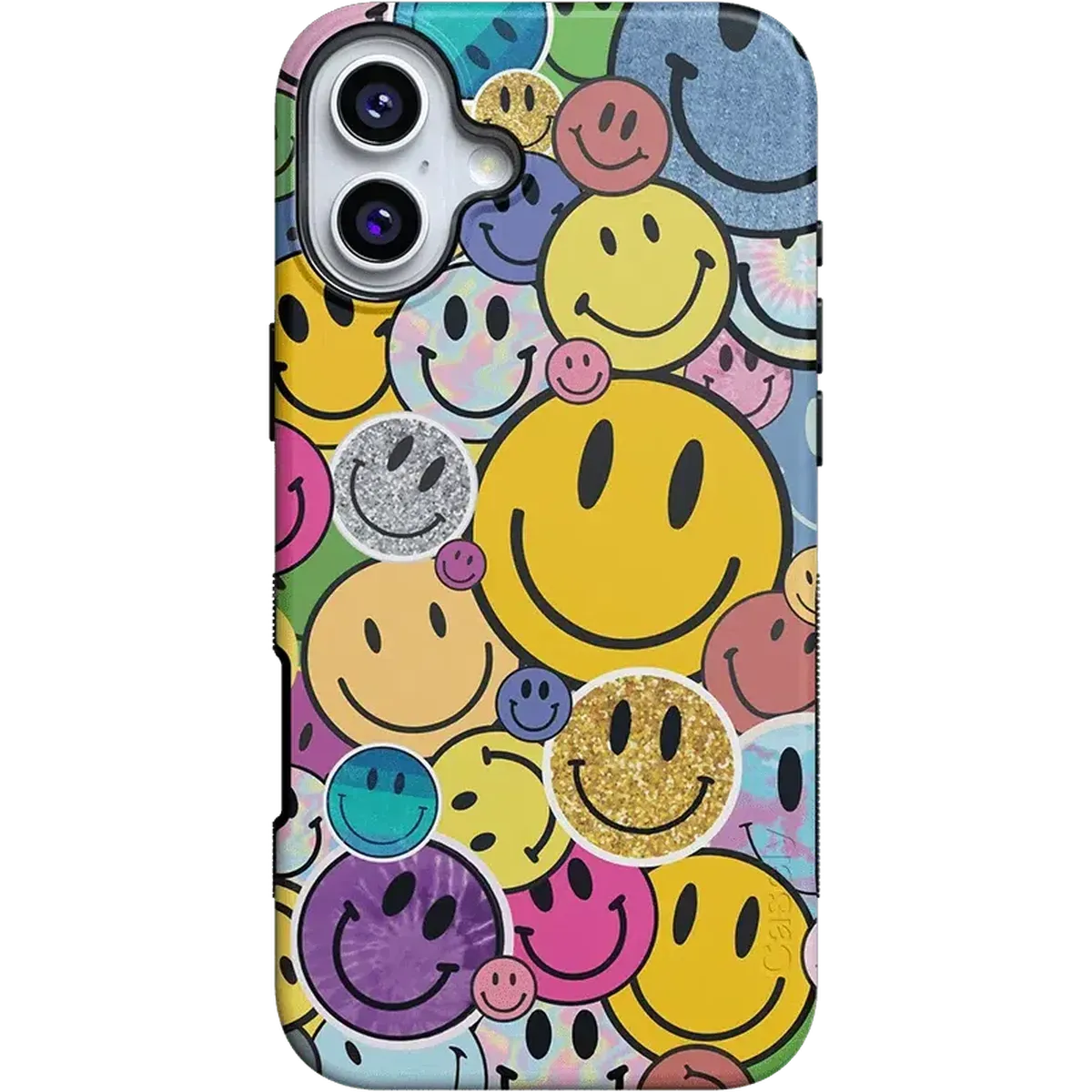 All Smiles | Smiley Face Sticker Case Smooth Edge Design Travel Friendly