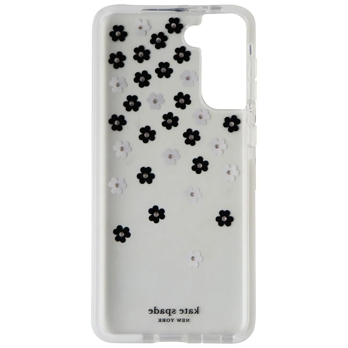 Gloss Finish Design Modern Texture Look Kate Spade Defensive Hardshell Case for Galaxy (S21 ) 5G - Scattered Flowers