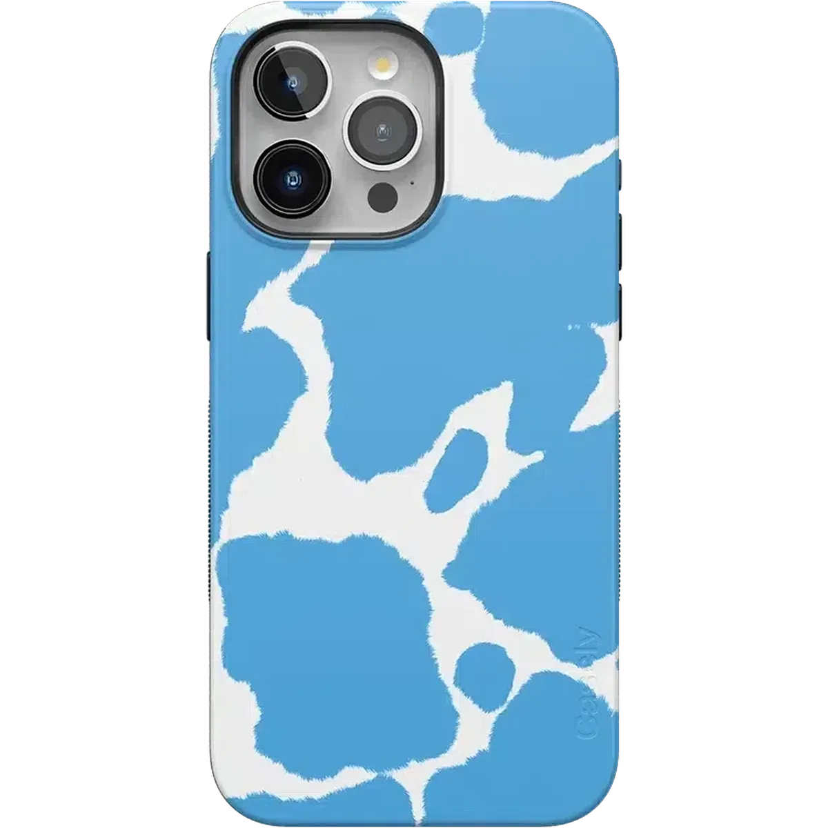Trendy Aesthetic Current MOOd | Light Blue Cow Print Case
