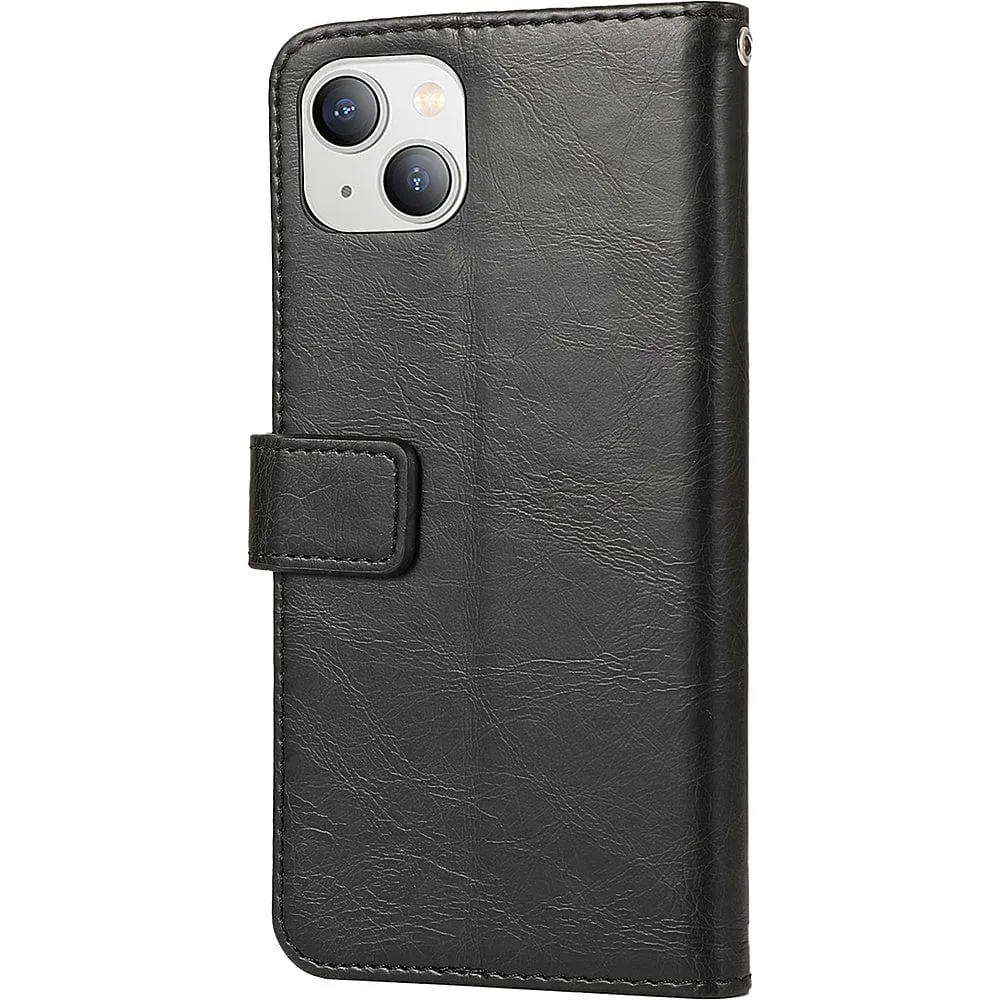 Indy Series Leather Wallet Case - iPhone 14  - CP00322 CP00323 Soft Edge Matte Texture Layer