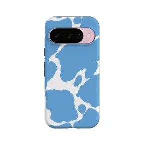 Current MOOd | Light Blue Cow Print Google Pixel Case Soft Detail