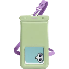 Tablet Armor Flex Max Work Companion Cushioned Companion Grip Layer AquaBuddy | Kiwi Kiss Matcha Green Shimmer Waterproof Phone Pouch