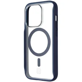Premium Texture Luxury Appeal Incipio AeroGrip Case for MagSafe for iPhone 14 Pro - Midnight Navy/Clear