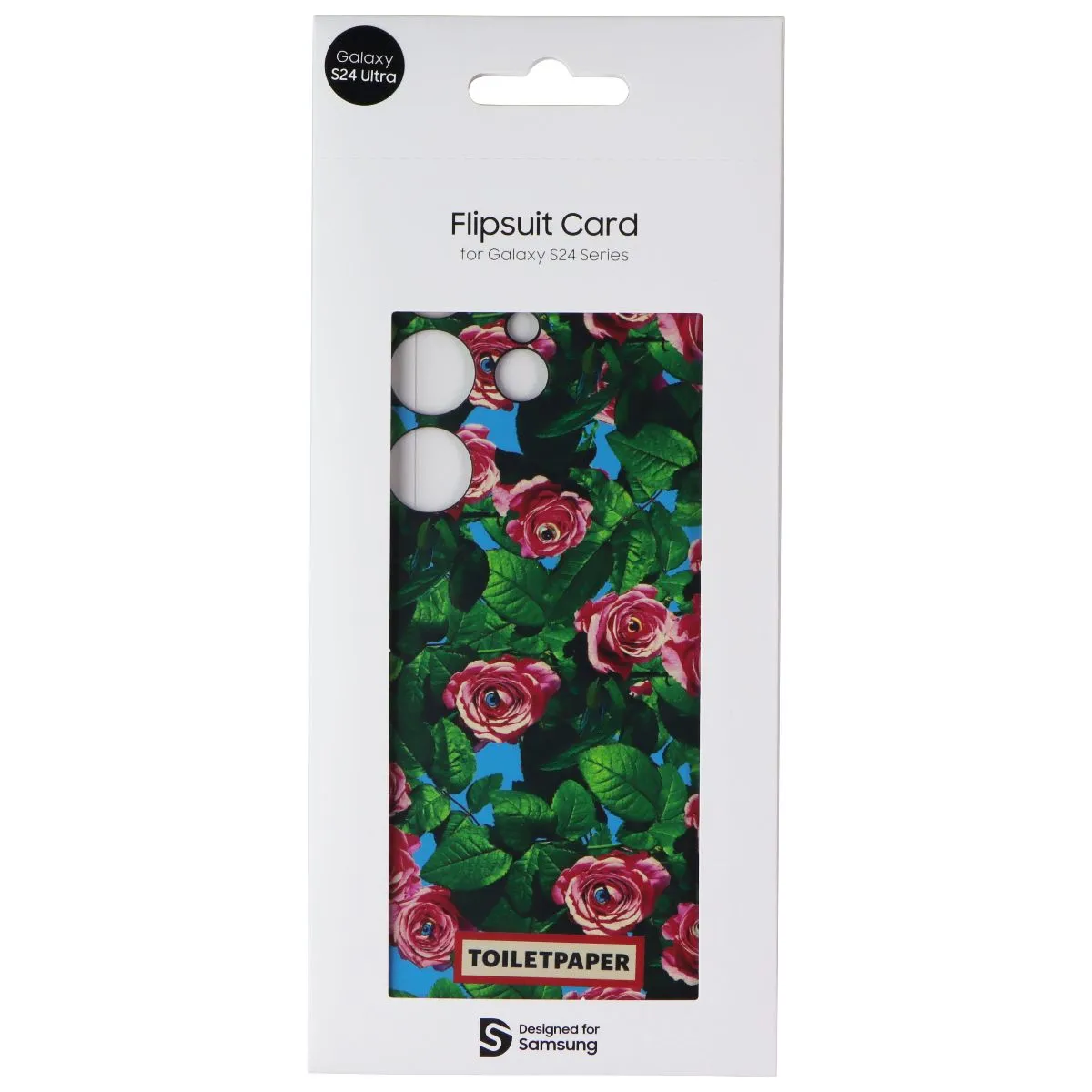 Samsung Interactive Flipsuit Card for Galaxy S24 Ultra - TOILETPAPER Rose Green Smooth Coating Soft Touching