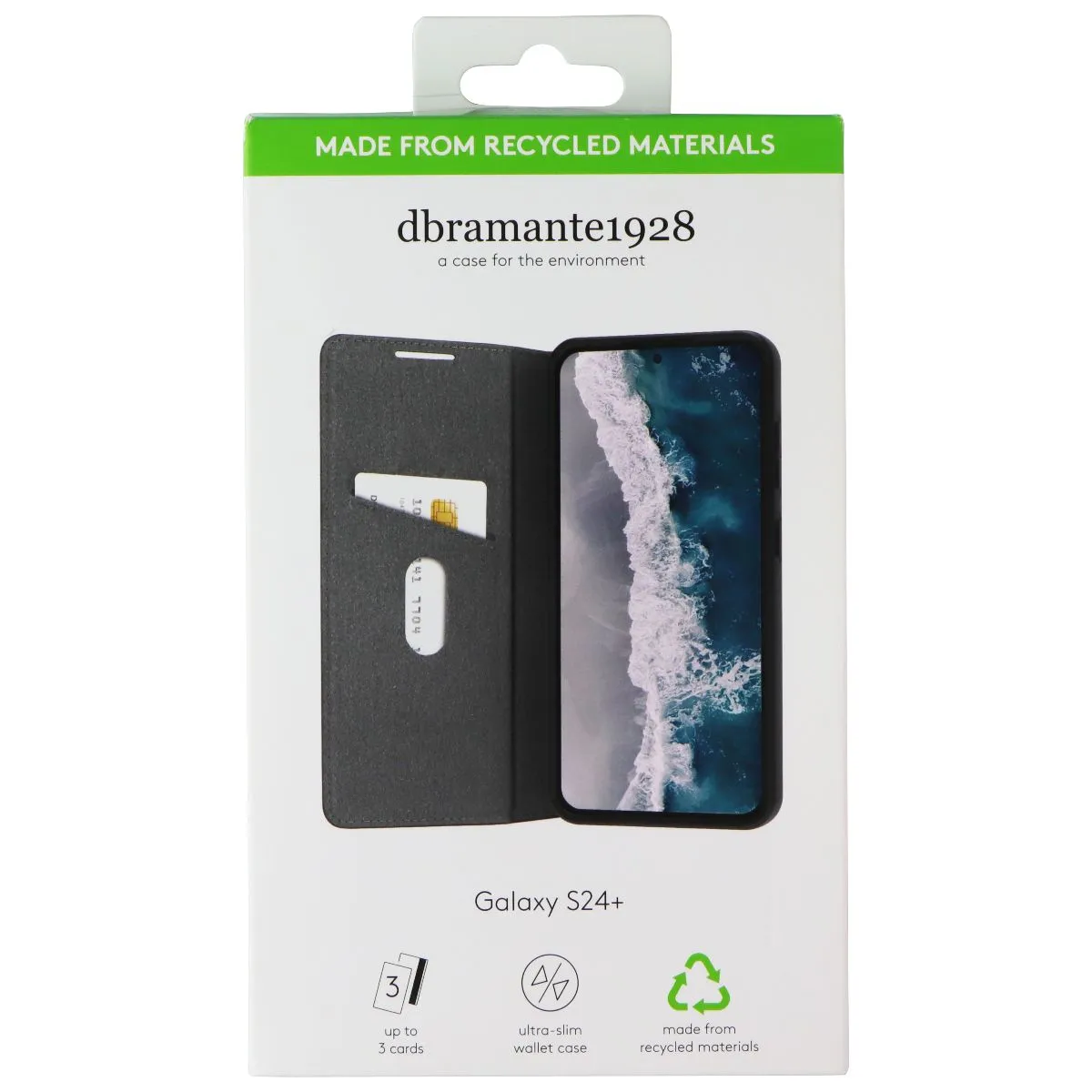 Stylish Choice Minimalist Aesthetic dbramante1928 Oslo Ultra Slim Wallet Case for Galaxy S24 Plus - Black