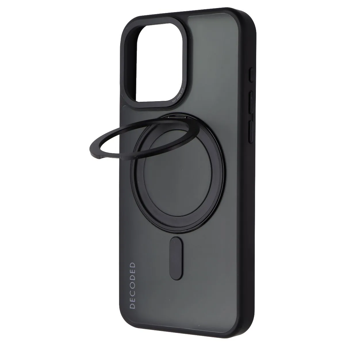 Refined Craftsmanship Decoded 360 Loop Stand Back Case for MagSafe for Apple iPhone 15 Pro Max - Black