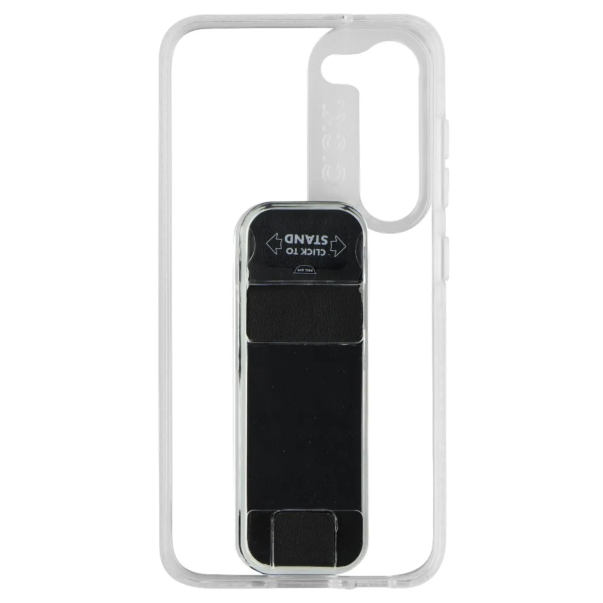 CLCKR Stand   Grip Series Case for Samsung Galaxy S23 - Clear/Black Refined Edge