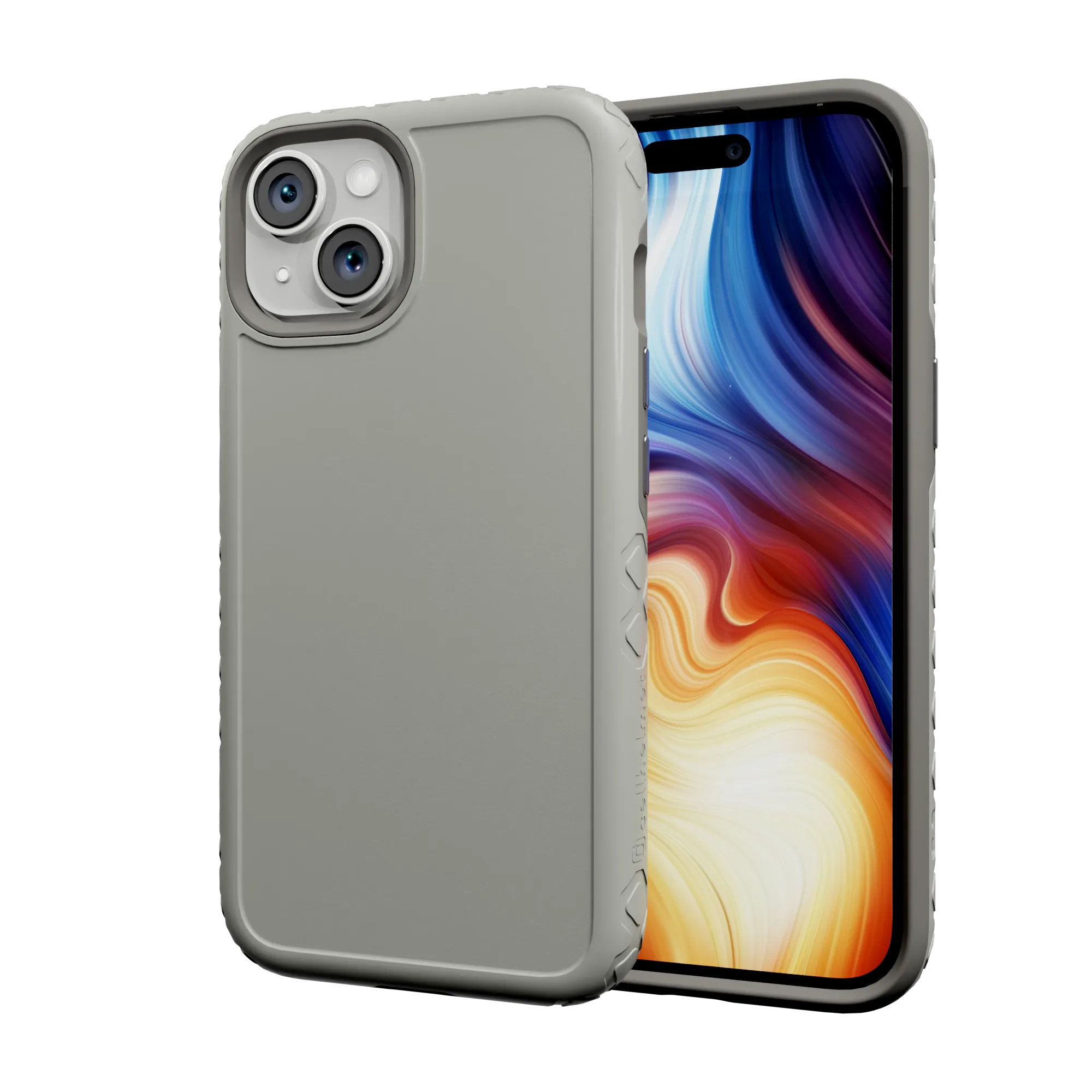 Travel Ready Durable Edge Finish Dual Layer Case for Apple iPhone 13 | Gray | Fortitude Series