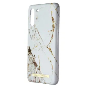 Hybrid Grip Finish iDeal of Sweden Printed Case for Samsung Galaxy S21 Plus - Carrara Gold