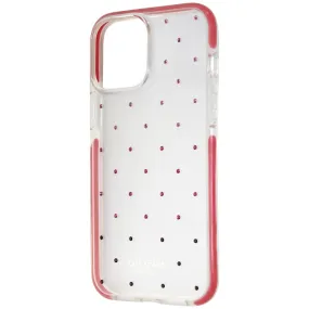 Sleek Form Polished Texture Design Kate Spade Defensive Case for iPhone 13 Pro Max - Pin Dot Ombre Pink/Clear