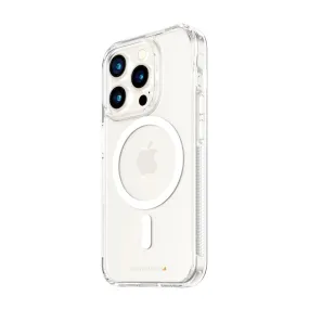 Reusable Material PanzerGlass? HardCase Transparent w. White MagSafe & D3O? iPhone 15 Pro