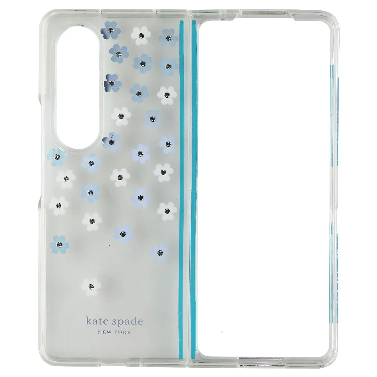 Kate Spade Protective Hardshell Case for Galaxy Z Fold4 - Scattered Flowers Comfort Accessory