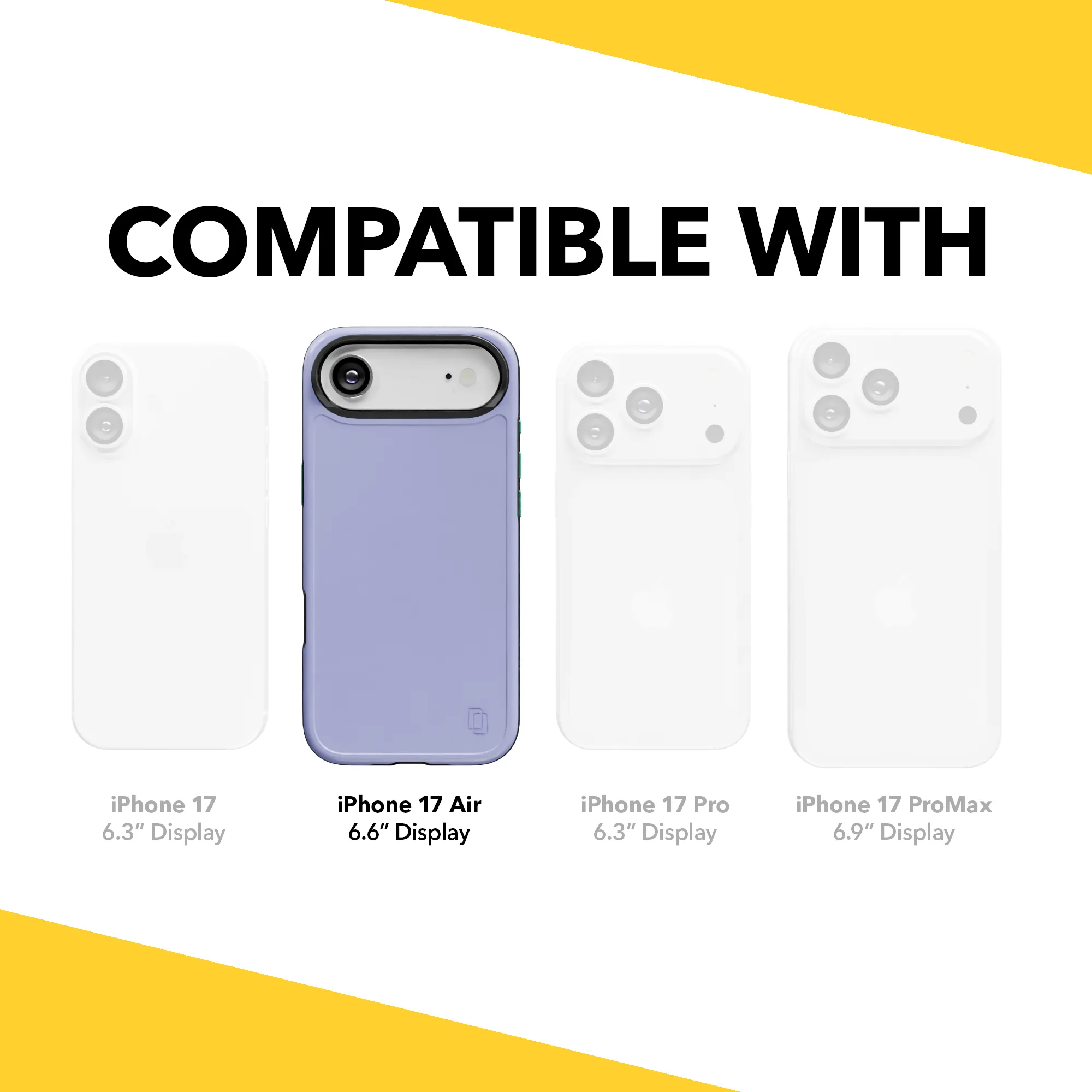 Elegant Shield Soft Grip Finish Shock-Absorbent MagSafe? Case for Apple iPhone Air in Coastal Lilac | Fortitude Series