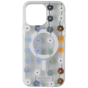 Modern Design Texture Kate Spade Case for MagSafe for Apple iPhone 15 Pro Max - Daisy Chain Iridescent