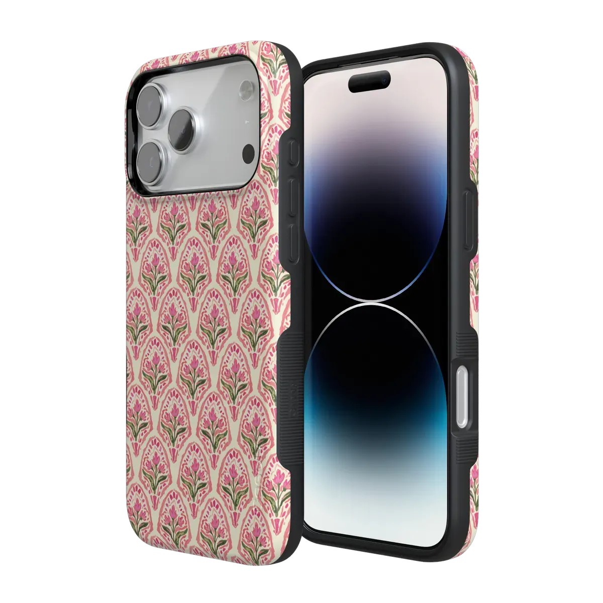 everyday travel case clean edge tablet case Elegant Armor Grip Layer Tulip Tapestry | Jenna Palek x Casely Case