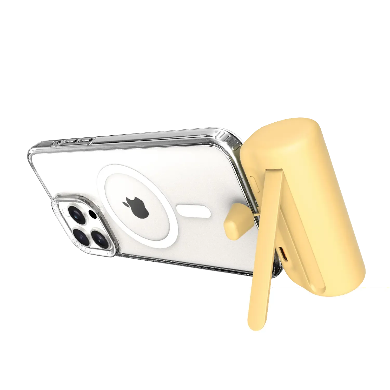 MICRODIA POWERPack? Nano PD20W Mini Portable Power Bank with Built-in USB-C Connector and Foldable Kickstand Stylish Form