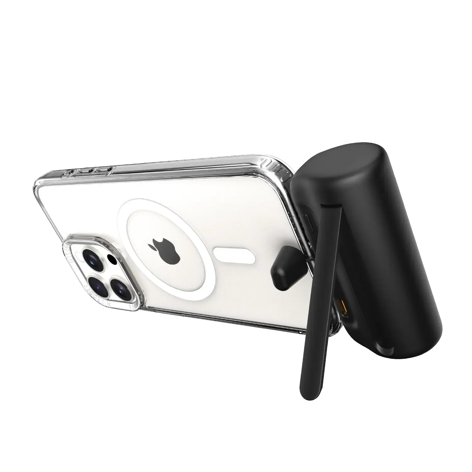 MICRODIA POWERPack? Nano PD20W Mini Portable Power Bank with Built-in USB-C Connector and Foldable Kickstand Modern Frame