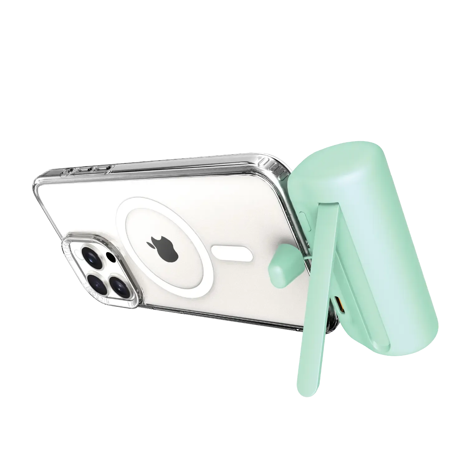 MICRODIA POWERPack? Nano PD20W Mini Portable Power Bank with Built-in USB-C Connector and Foldable Kickstand Vivid Detail Texture Durable Build