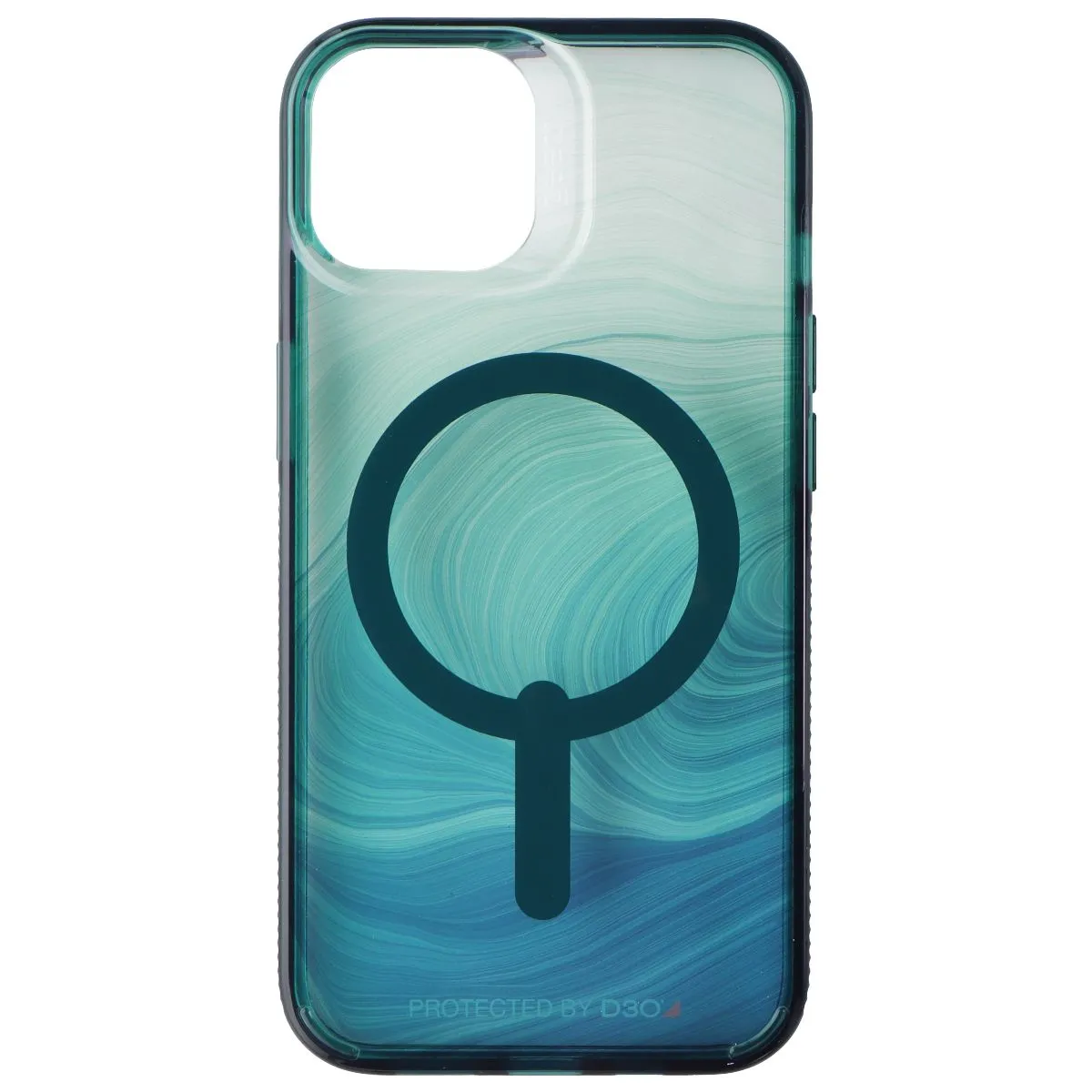 Matte Build Lightweight Shell ZAGG Gear4 Milan Snap Case for MagSafe for iPhone 14/13 - Green Swirl