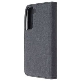 Blu Element Folio 2-In-1 Case for Samsung Galaxy S22 - Black Luxury Detail Practical Design