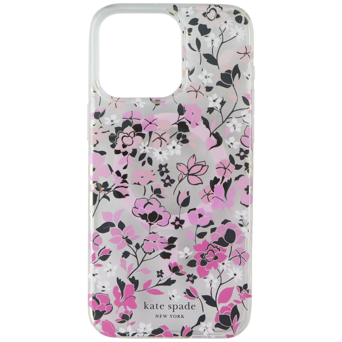 Kate Spade Protective Case for MagSafe for iPhone 15 Pro Max - Flowerbed Pink Comfort Finish