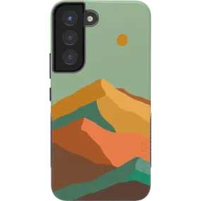 Luxury Edge Texture Clear Texture Endless Peaks | Colorblock Mountain Samsung Case