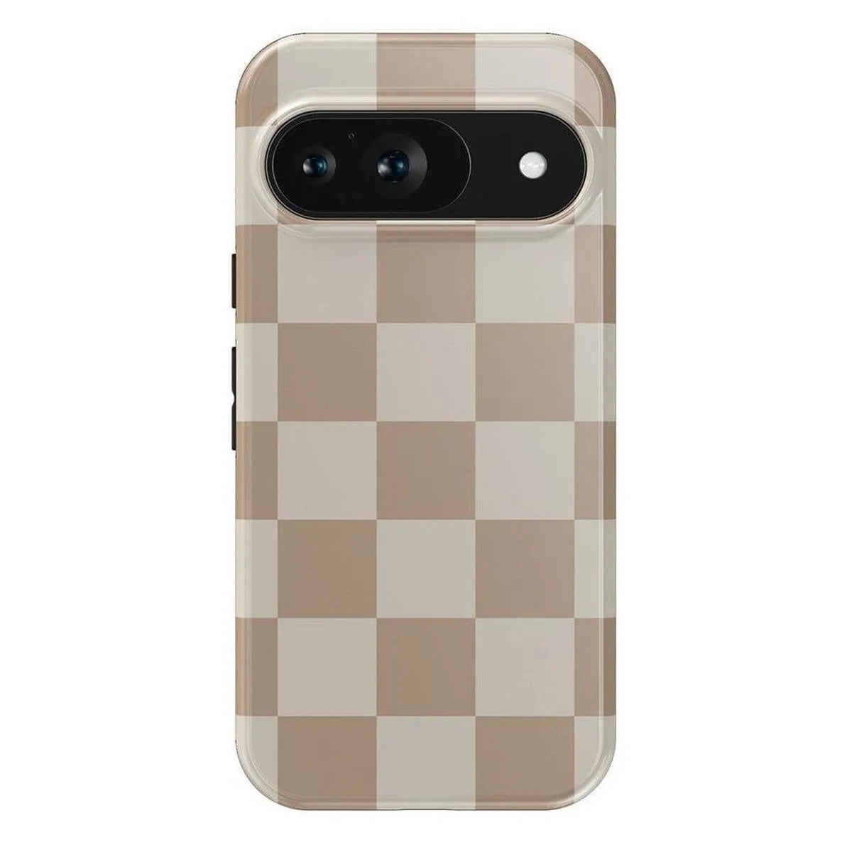 Handheld device Hand Friendly Fit Check | Neutral Checkerboard Google Pixel Case