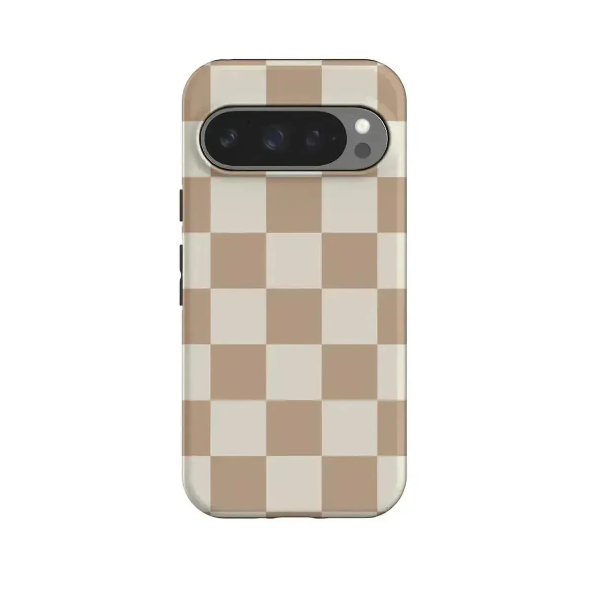 Premium Texture Design Textured Surface Fit Check | Neutral Checkerboard Google Pixel Case