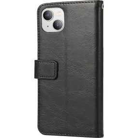 Indy Series Leather Wallet Case - iPhone 14 Plus Soft Look Texture Flexible Design
