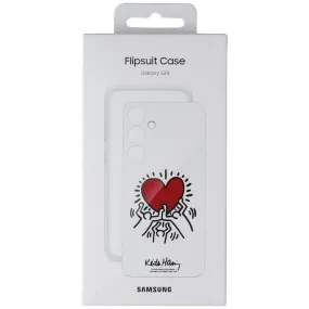 Samsung Official Flipsuit Case for Samsung Galaxy S24 - Keith Haring White Elegant Shield