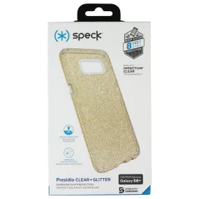 Strong Frame Speck Presidio Clear Glitter Case Cover for Samsung Galaxy S8 Plus - Clear Gold